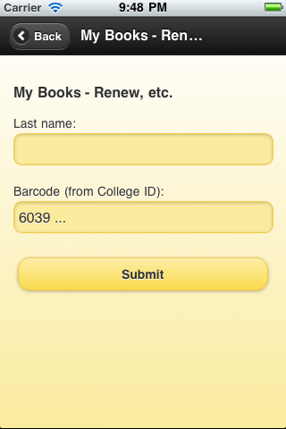 Albion College Library book renewal