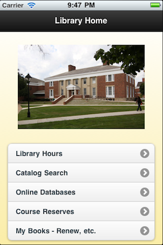 Albion College Library homepage